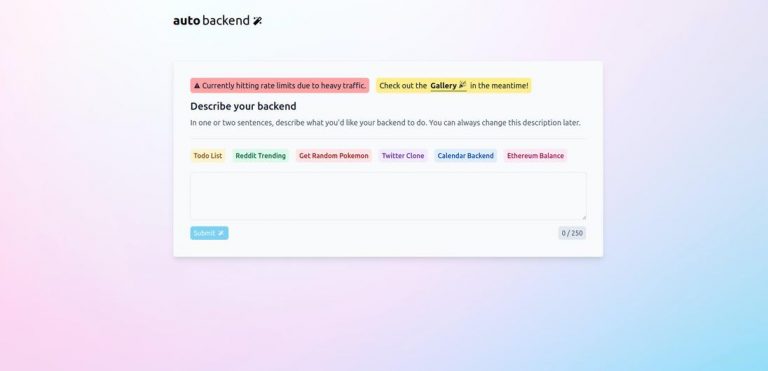 Auto Backend