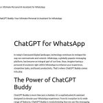 ChatGPT Buddy