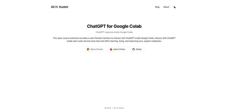 ChatGPT for Google Colab