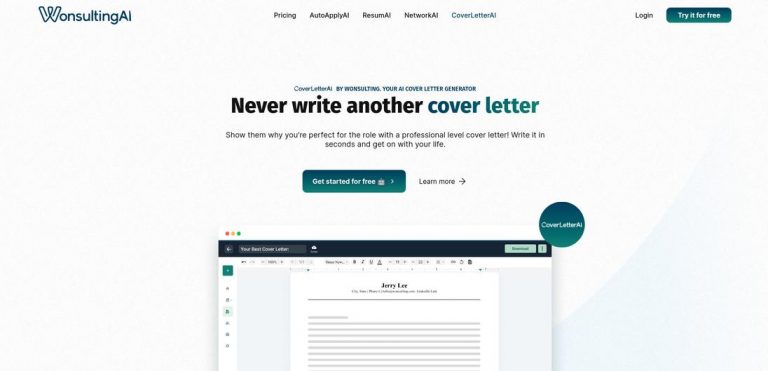 CoverletterAI by Wonsulting