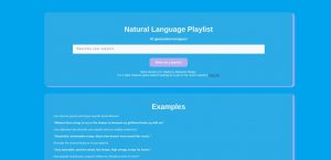 Natural Language Playlist