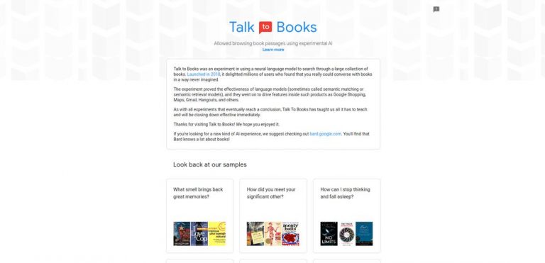 Talk to Books (Google)