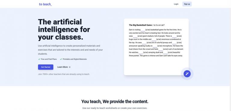 To Teach